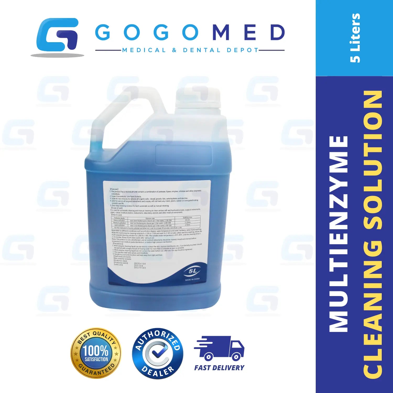 Multienzyme Cleaner 5L - Dr. Clinicare