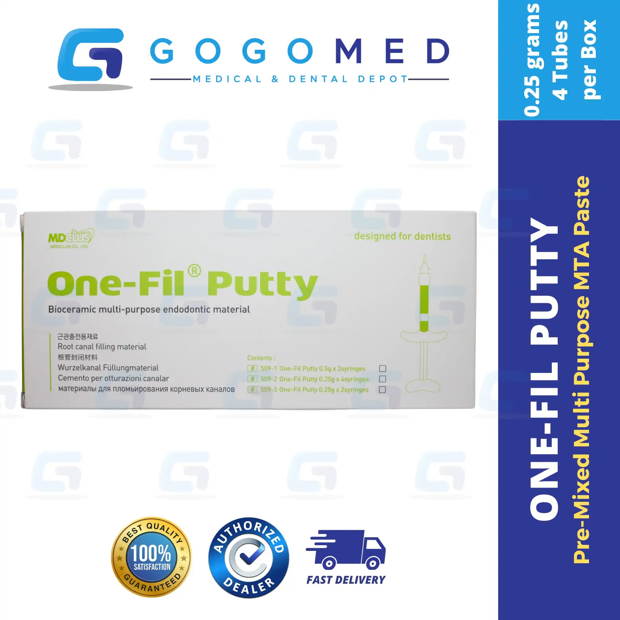 One-Fil Putty - Pre-Mixed Multi-Purpose MTA Paste 1g