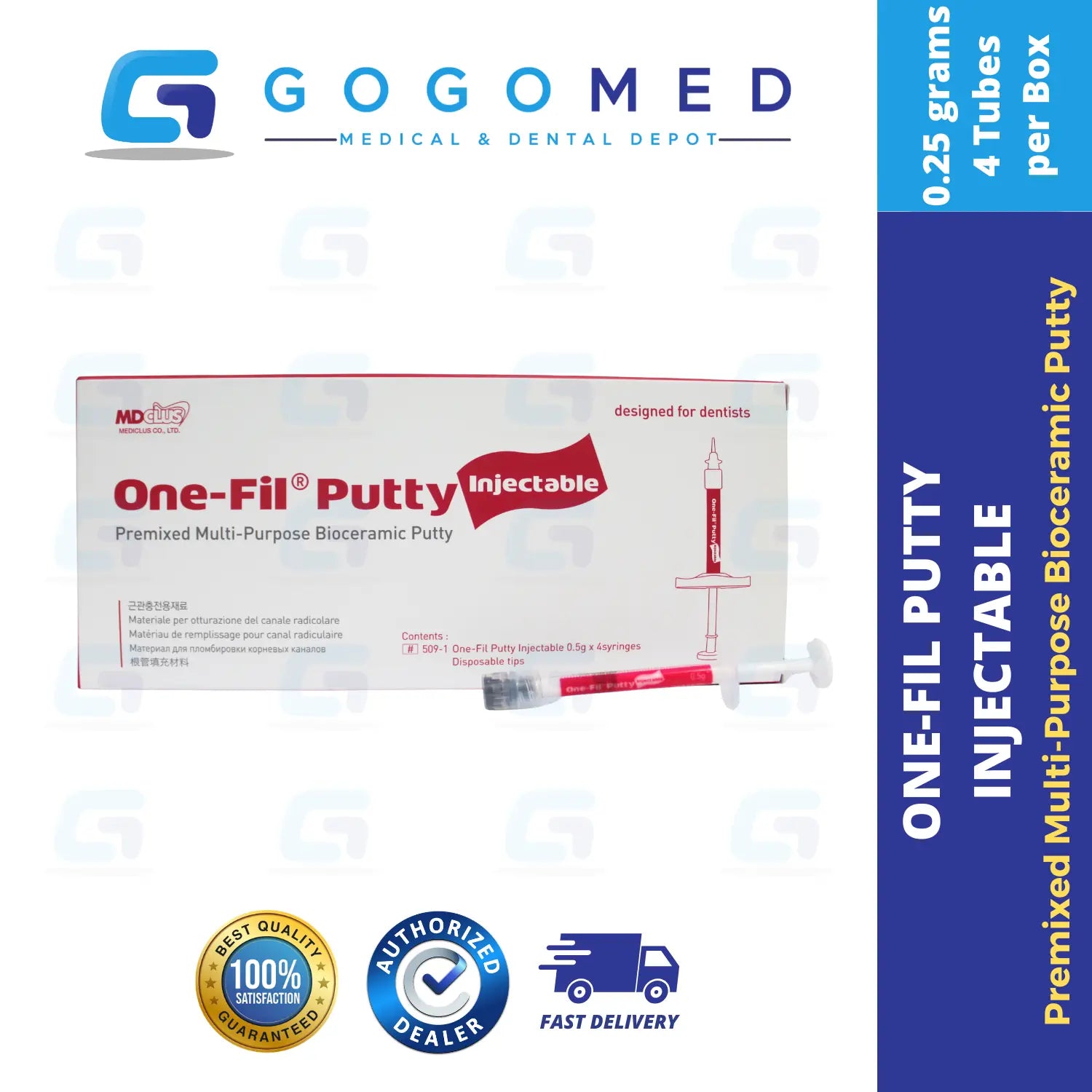 One-Fil Putty Injectable - Premixed Multi-Purpose Bioceramic  Putty