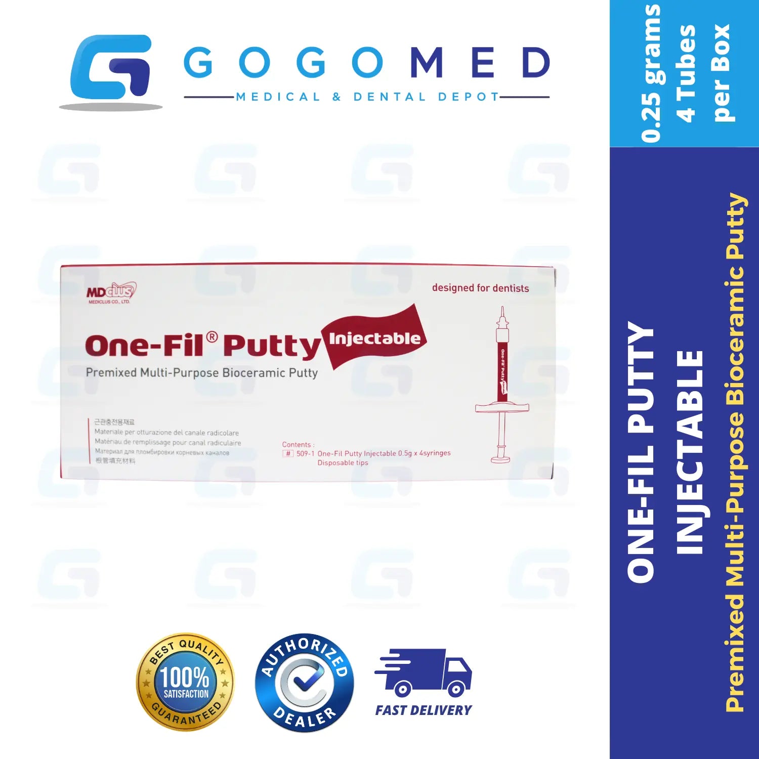 One-Fil Putty Injectable - Premixed Multi-Purpose Bioceramic  Putty