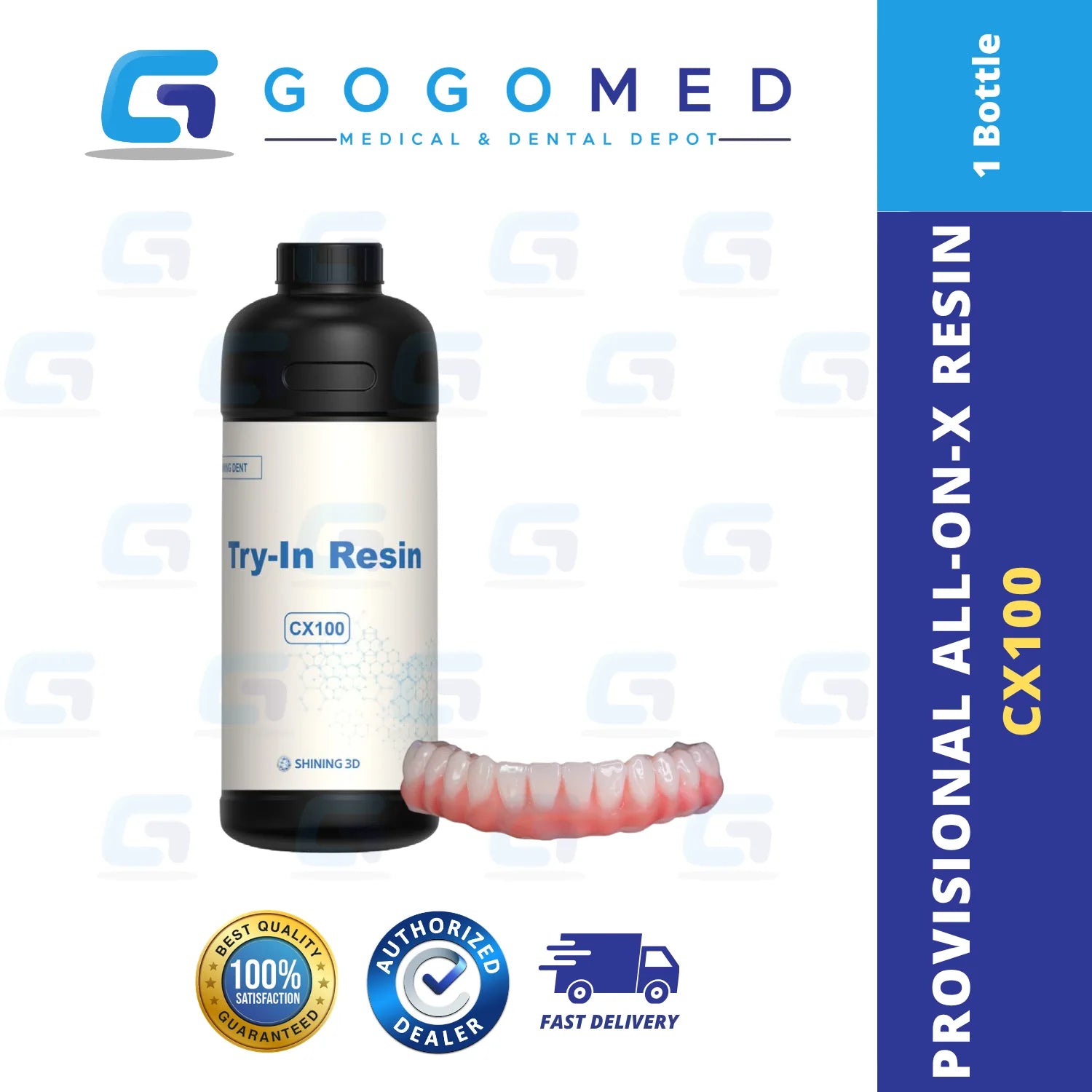 CX-100 Provisional All-on-X Resin - Shining 3D