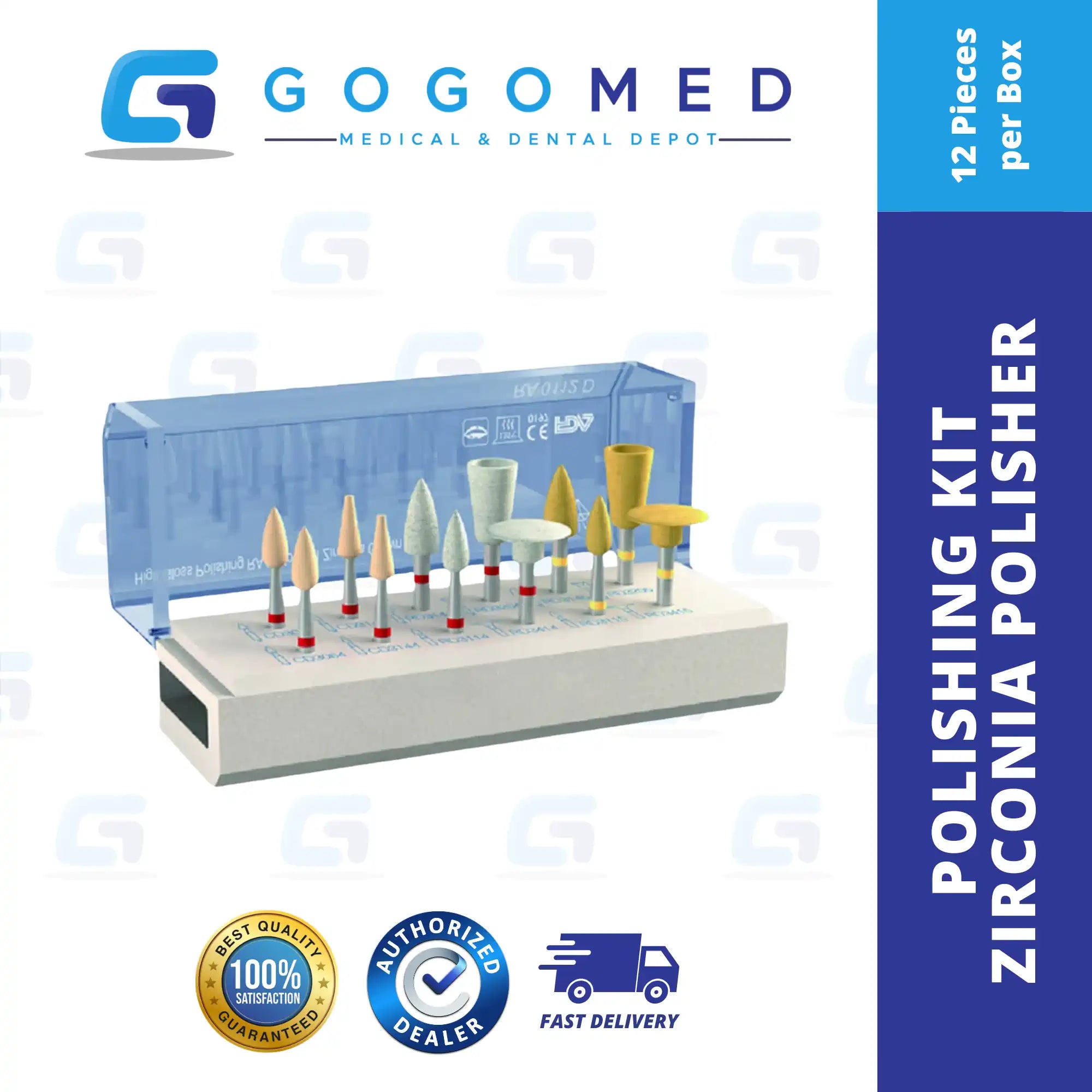 Polishing Kit for Zirconia 12pcs