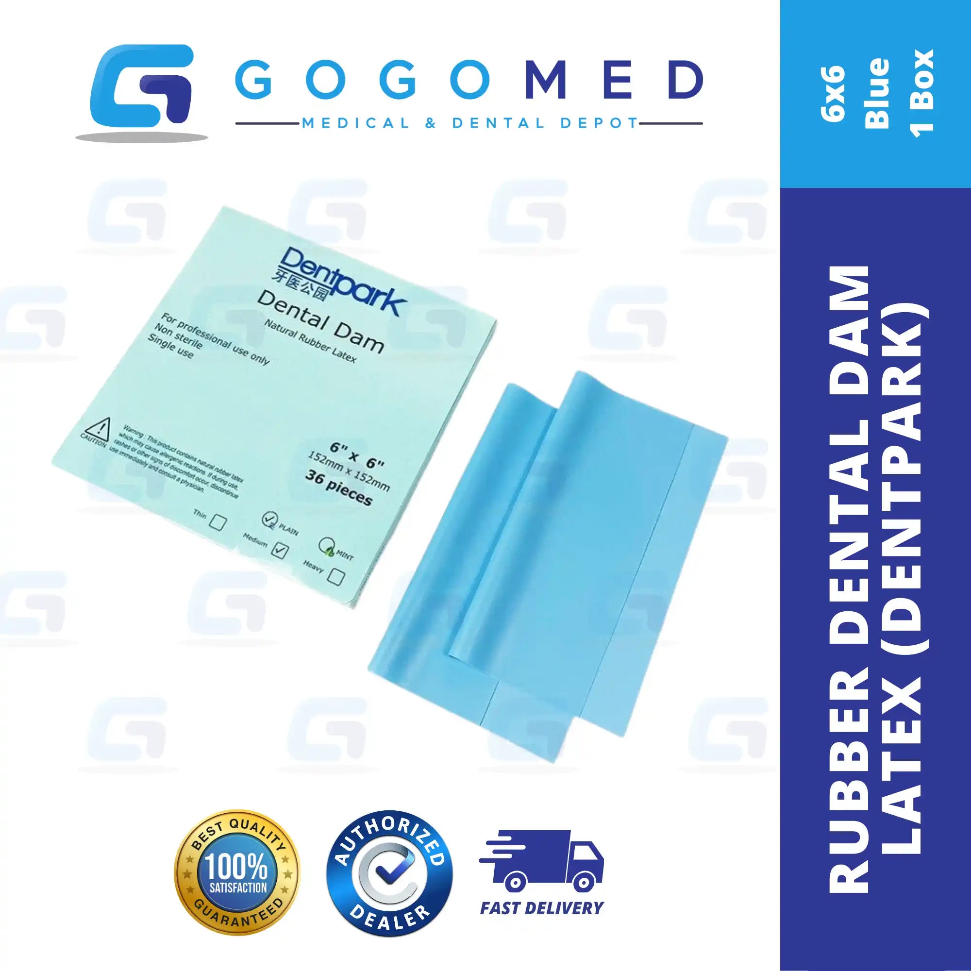 Rubber Dental Dam Dentpark Latex