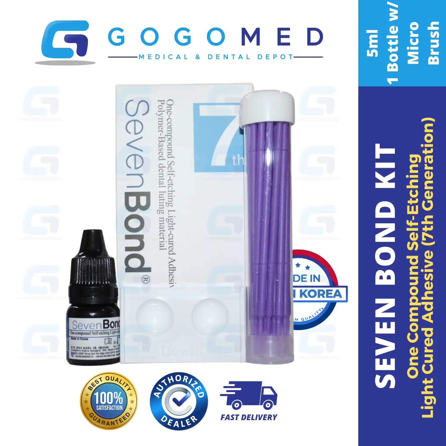 Seven Bond Kit - One Compound Self-Etching Light Cured Adhesive (7th Generation) - 5ml