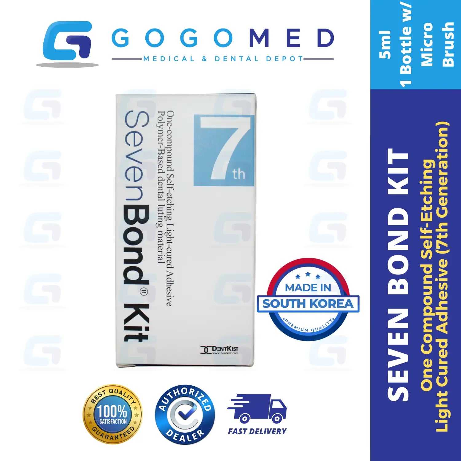 Seven Bond Kit - One Compound Self-Etching Light Cured Adhesive (7th Generation) - 5ml