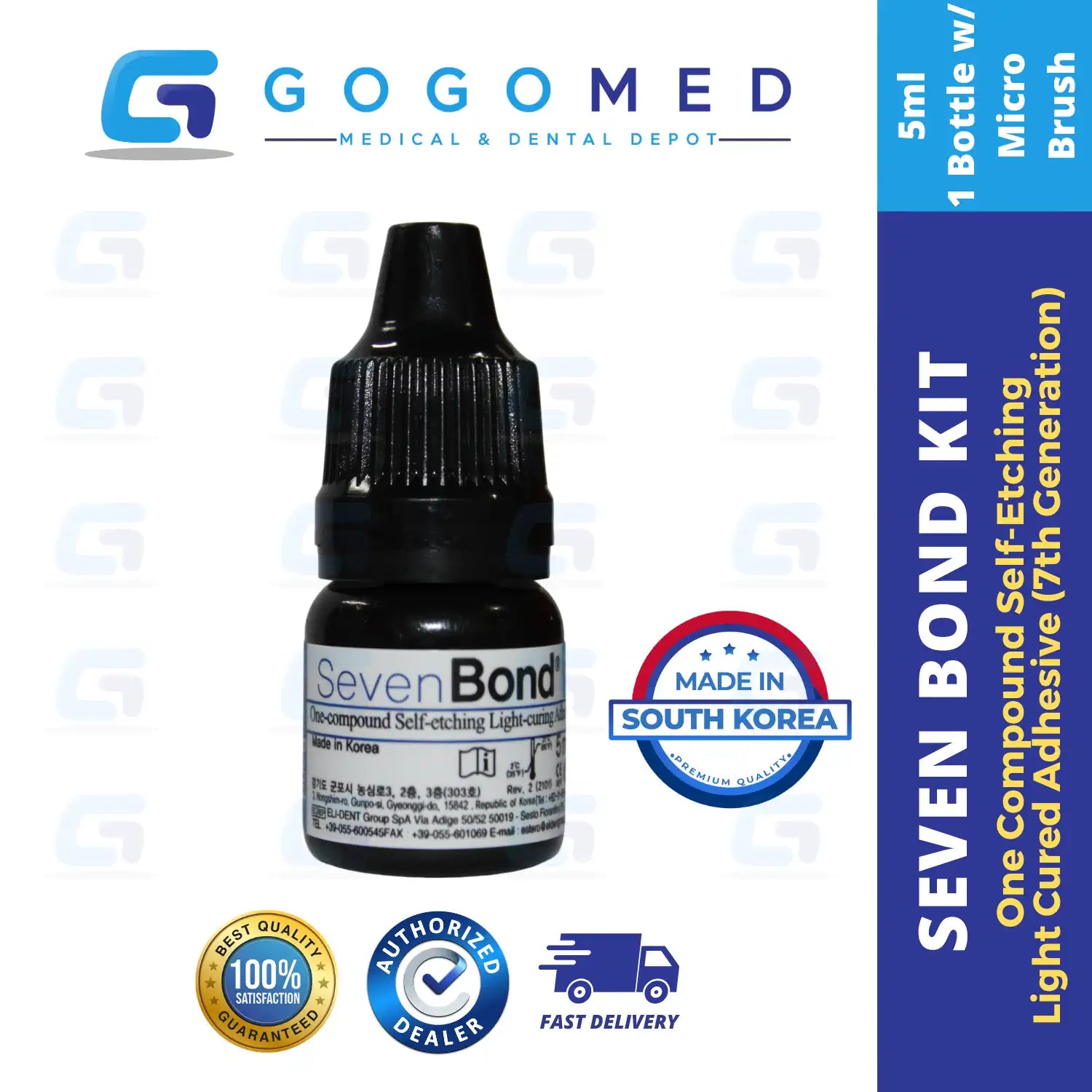 Seven Bond Kit - One Compound Self-Etching Light Cured Adhesive (7th Generation) - 5ml