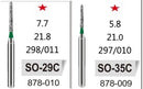 STRAIGHT OGIVAL END (SO) -DIAMOND BURS