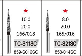 TAPER CONICAL END (TC) - DIAMOND BURS