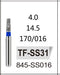 TAPER FLAT END (TF) - DIAMOND BURS