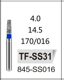 TAPER FLAT END (TF) - DIAMOND BURS