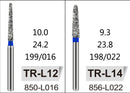 TAPER ROUND END (TR) - DIAMOND BURS