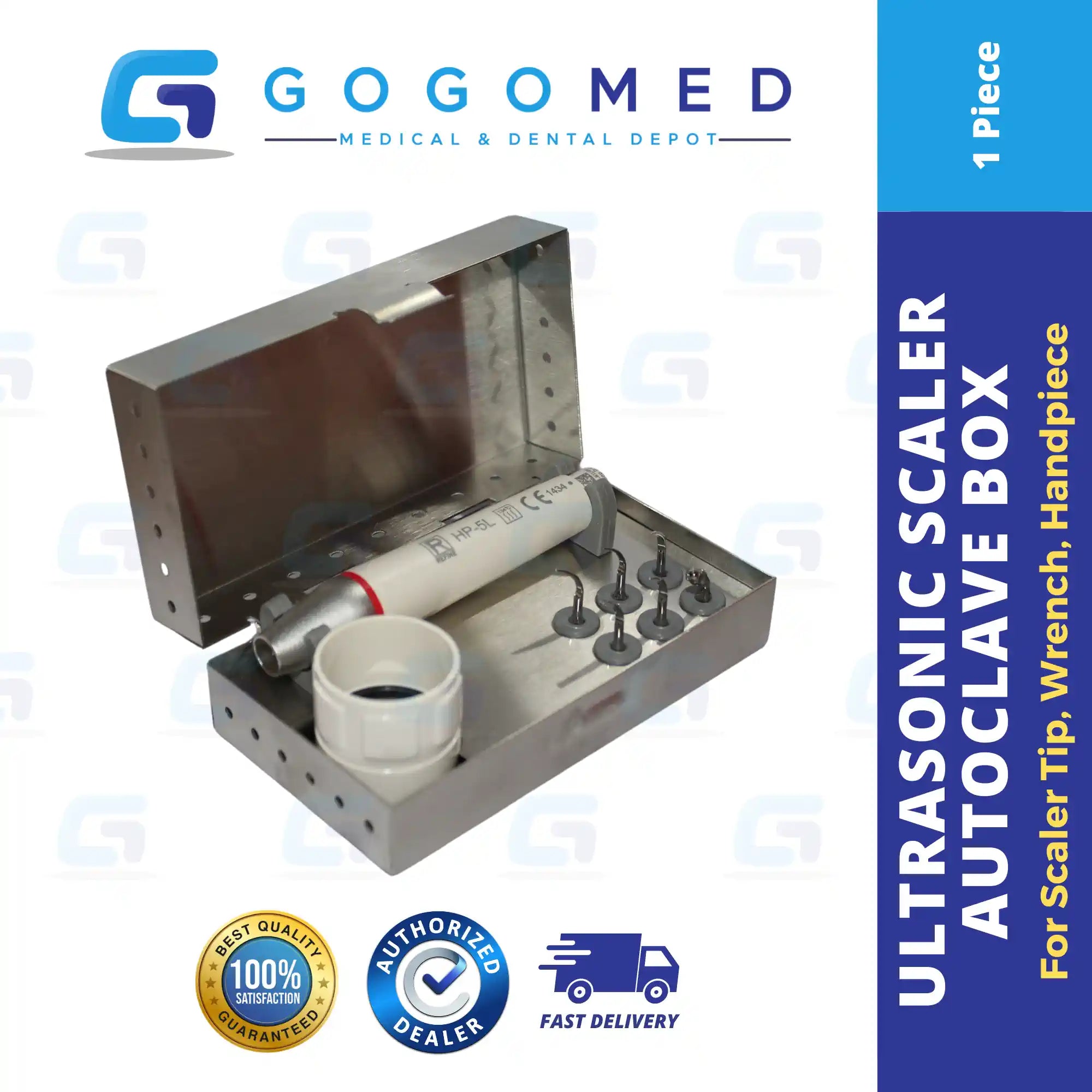 Ultrasonic Scaler Autoclave Box - (Scaler Tip, Wrench, Handpiece)