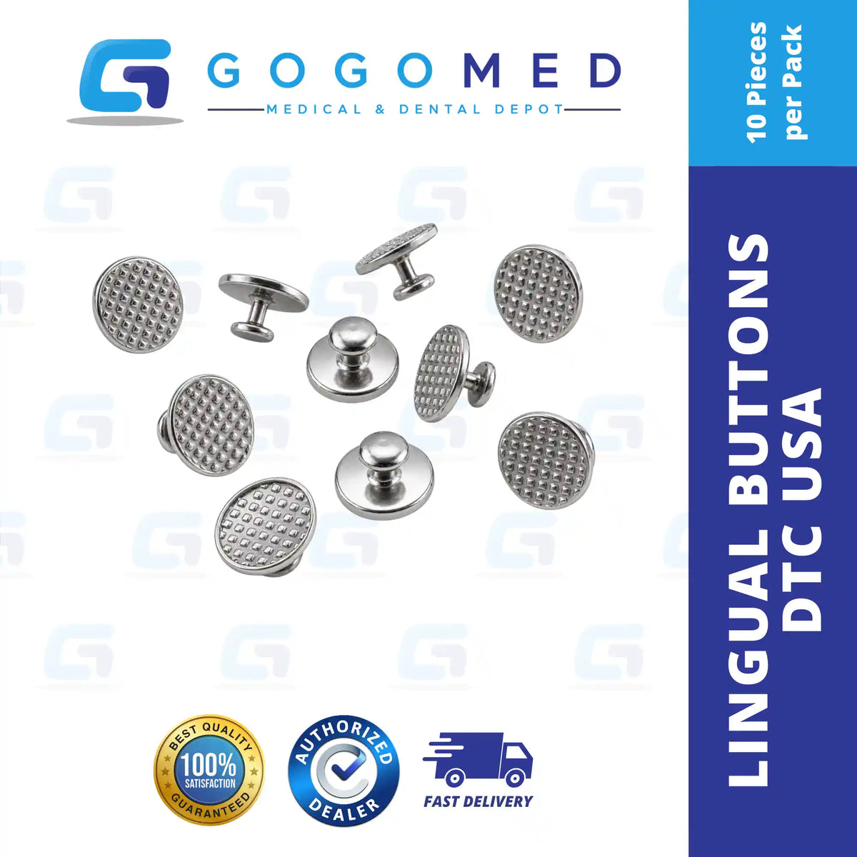 Lingual Button 10 pcs - DTC USA