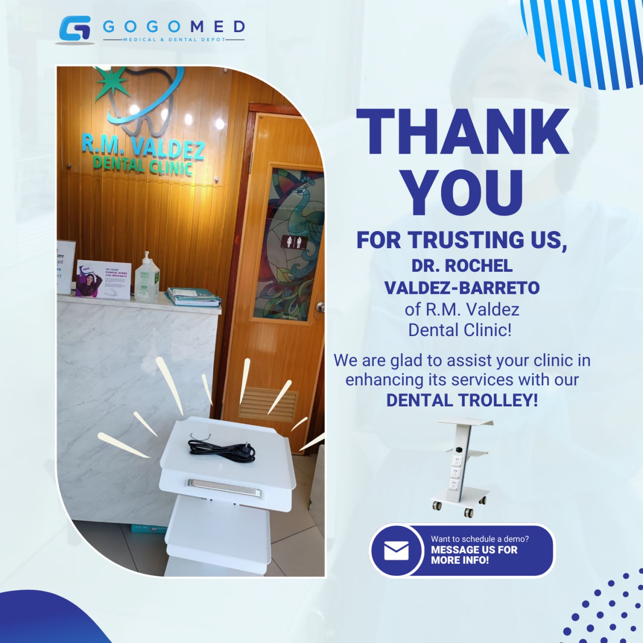 Dental Trolley 220v Power Outlet