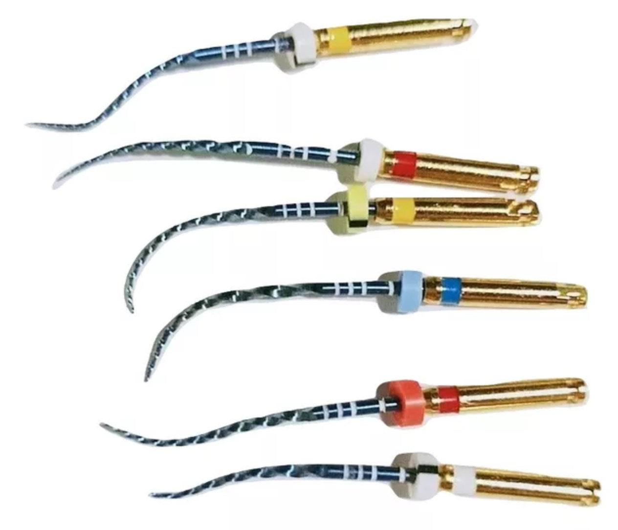 Blue Super Taper Files 6pcs Assorted Engine Use Niti Size 19-25mm (ROTARY FILES)