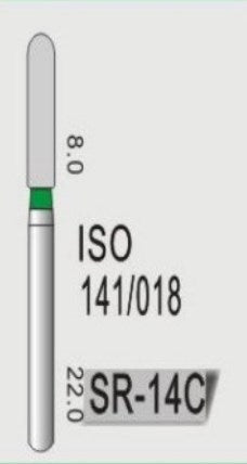 STRAIGHT ROUND END (SR) - DIAMOND BURS