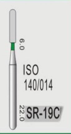 STRAIGHT ROUND END (SR) - DIAMOND BURS