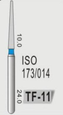TAPER FLAT END (TF) - DIAMOND BURS