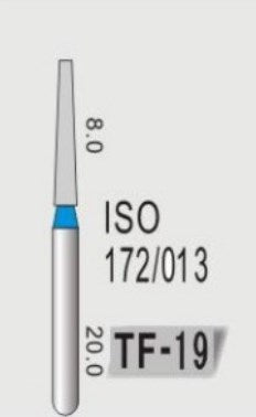 TAPER FLAT END (TF) - DIAMOND BURS
