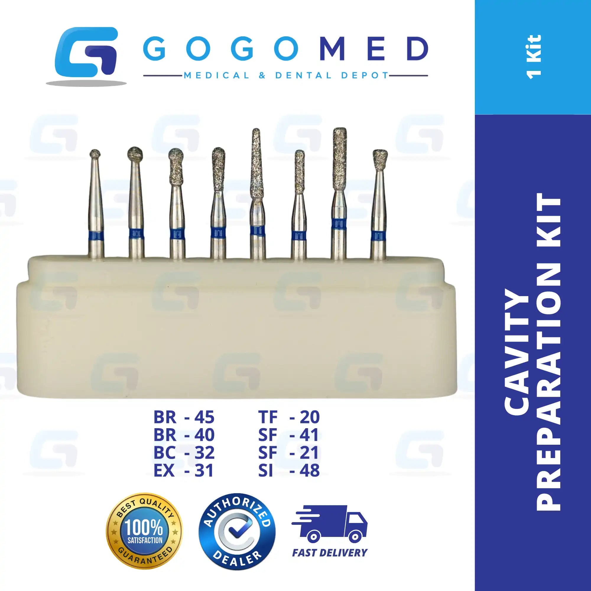 Cavity Preparation Restoration Burs - 1 Set