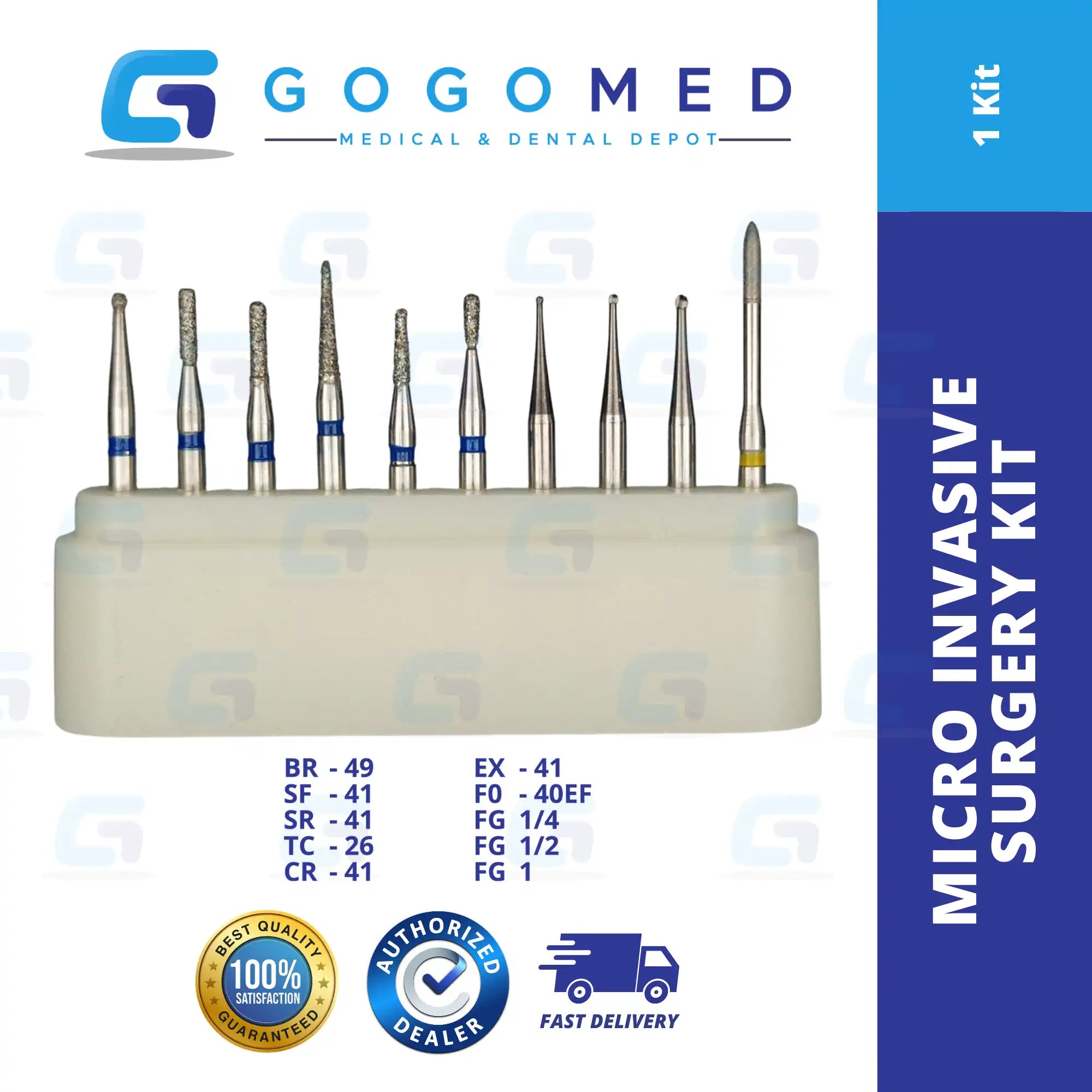 Micro Invasive Surgery Burs - 1 Set