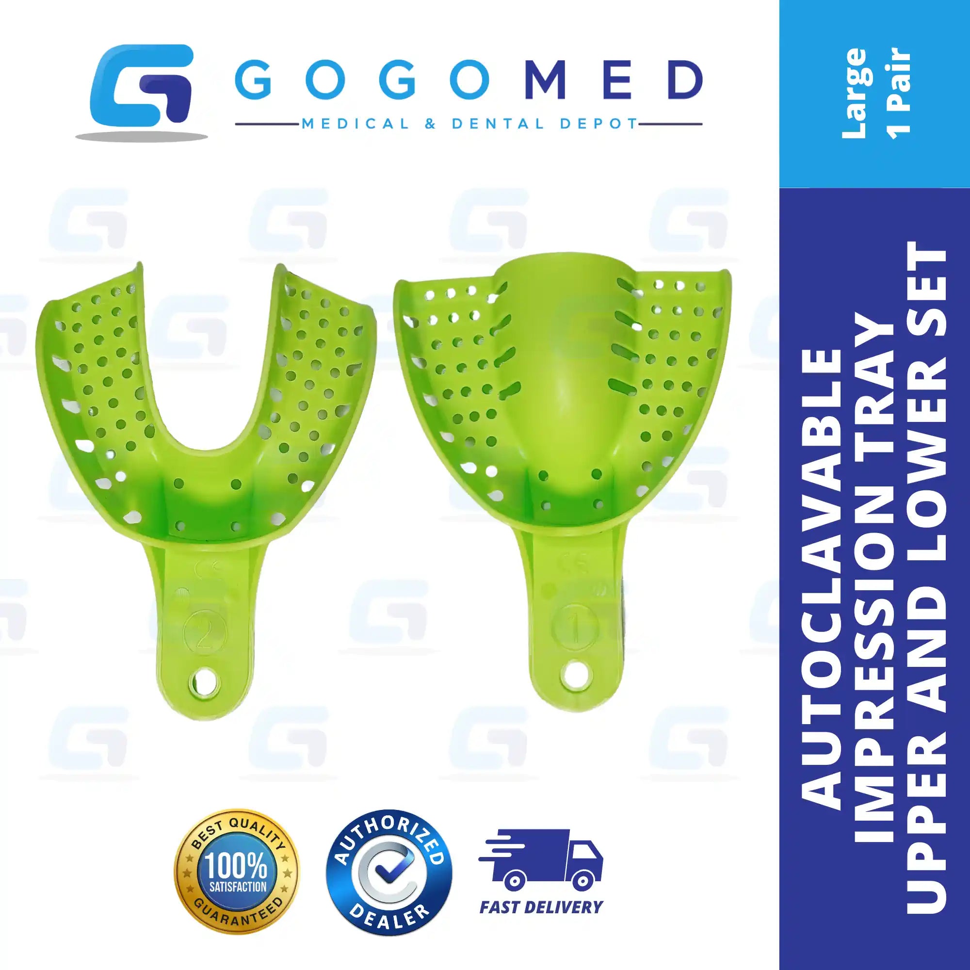Autoclavable Impression Tray Upper and Lower Set 1 Pair