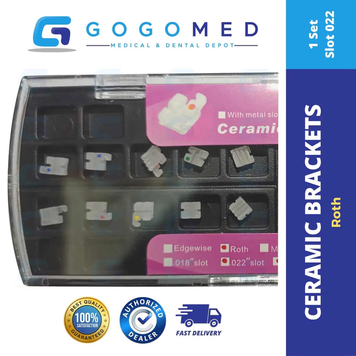 Ceramic Brackets Roth Slot 022 - Sky Ortho 1 Set