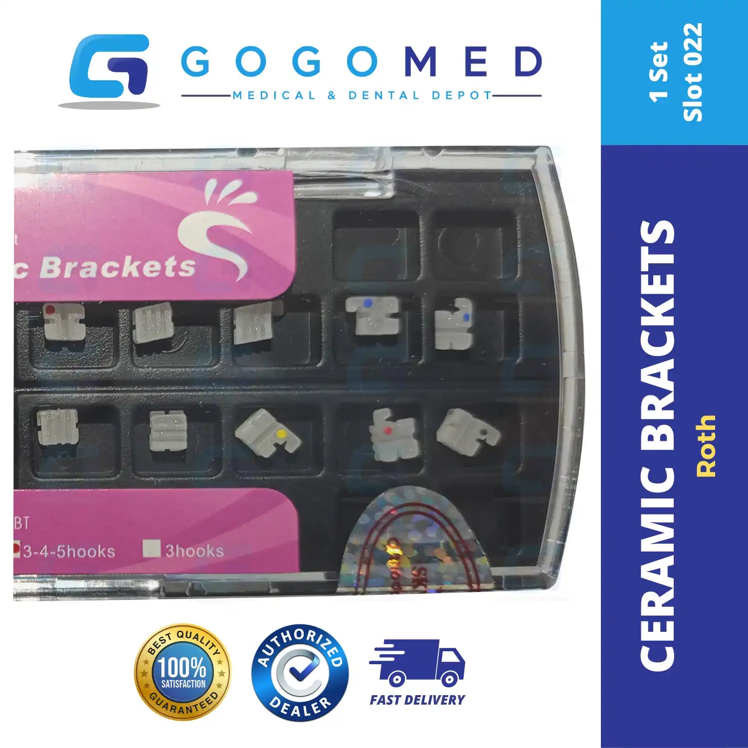 Ceramic Brackets Roth Slot 022 - Sky Ortho 1 Set