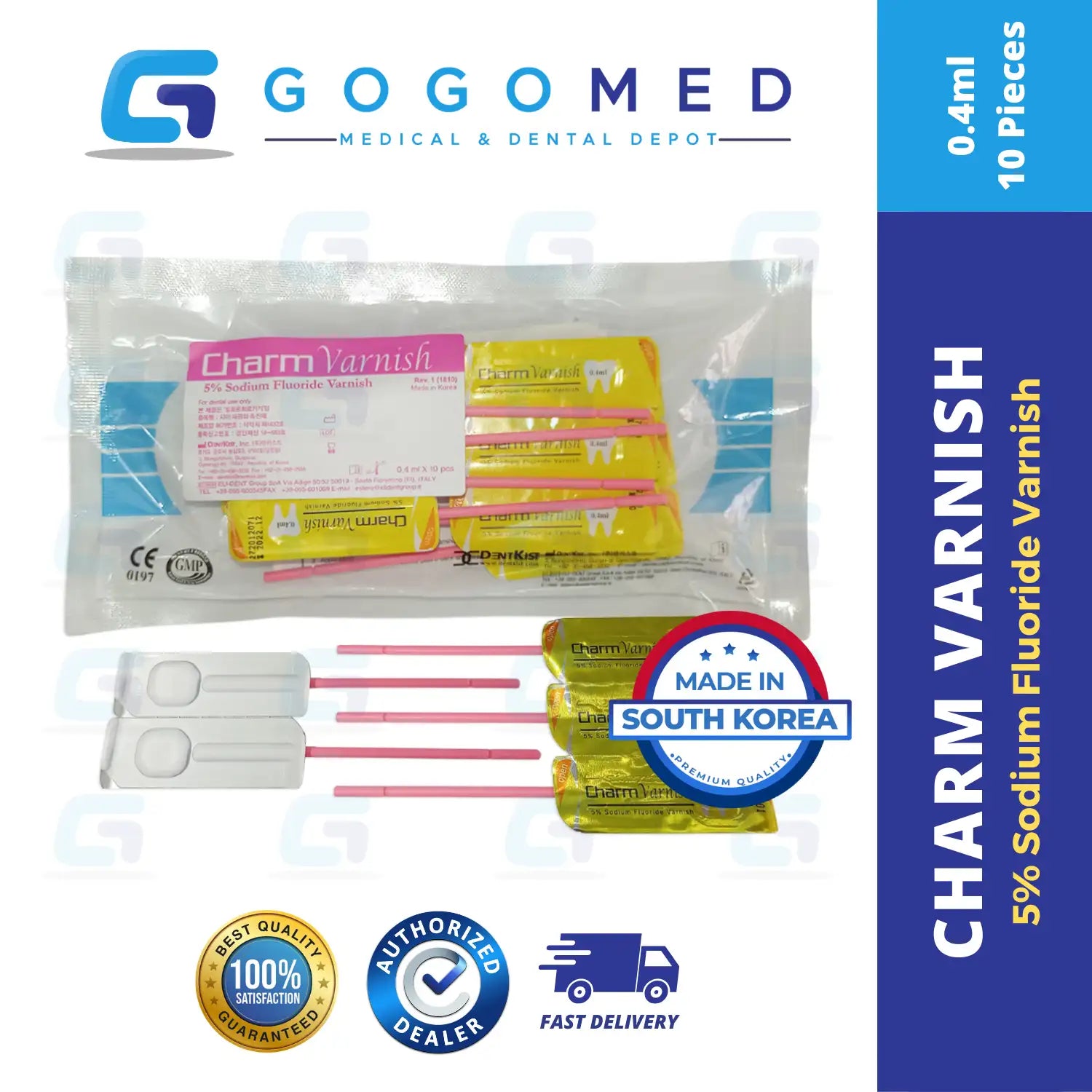 Charm Varnish - 5% Sodium Fluoride Varnish - 0.4ml per Piece