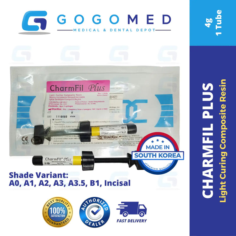 CharmFil Plus - Light Curing Composite Resin - 4g per Tube