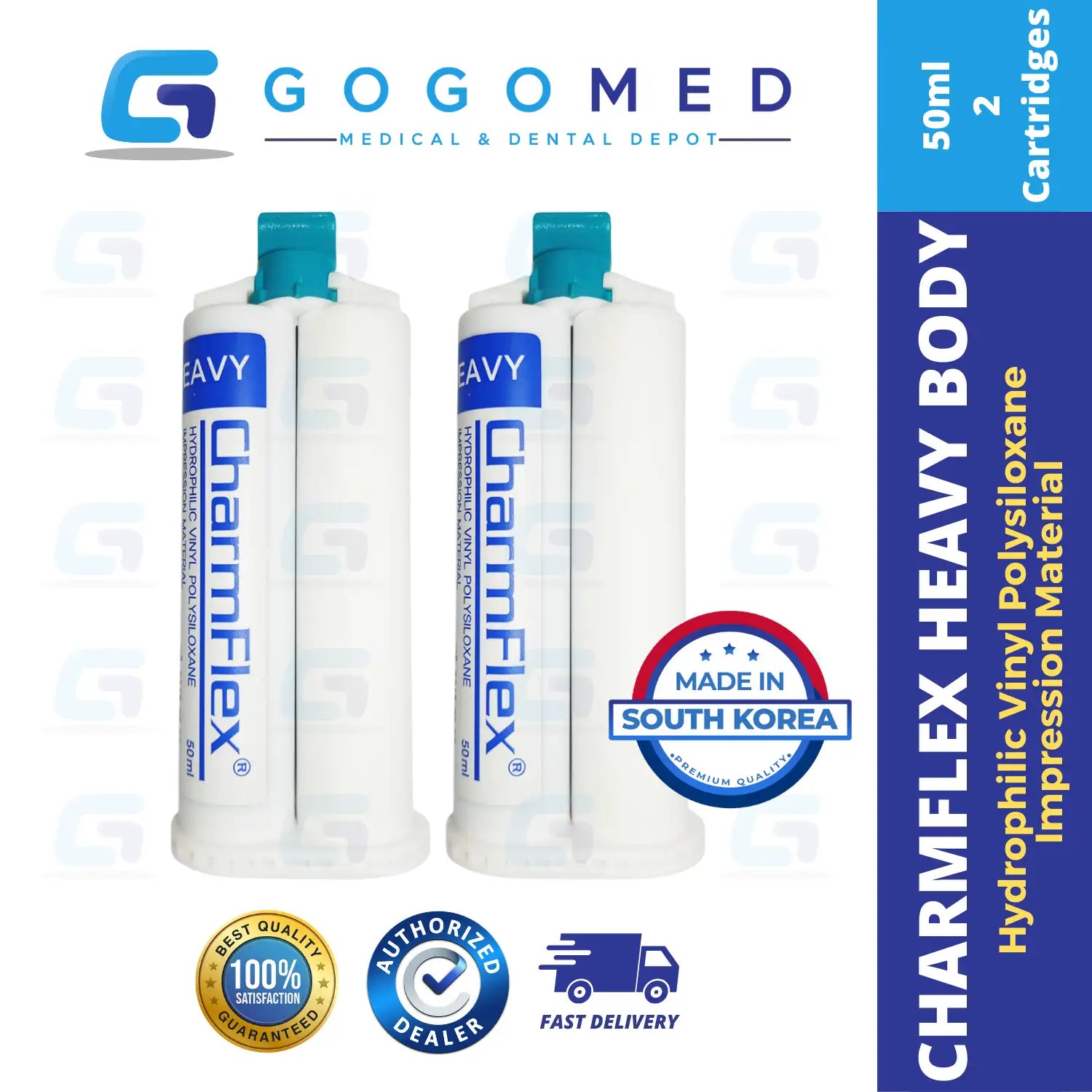 CharmFlex Heavy Body - Dental Impression Material - 50ml per Cartridge