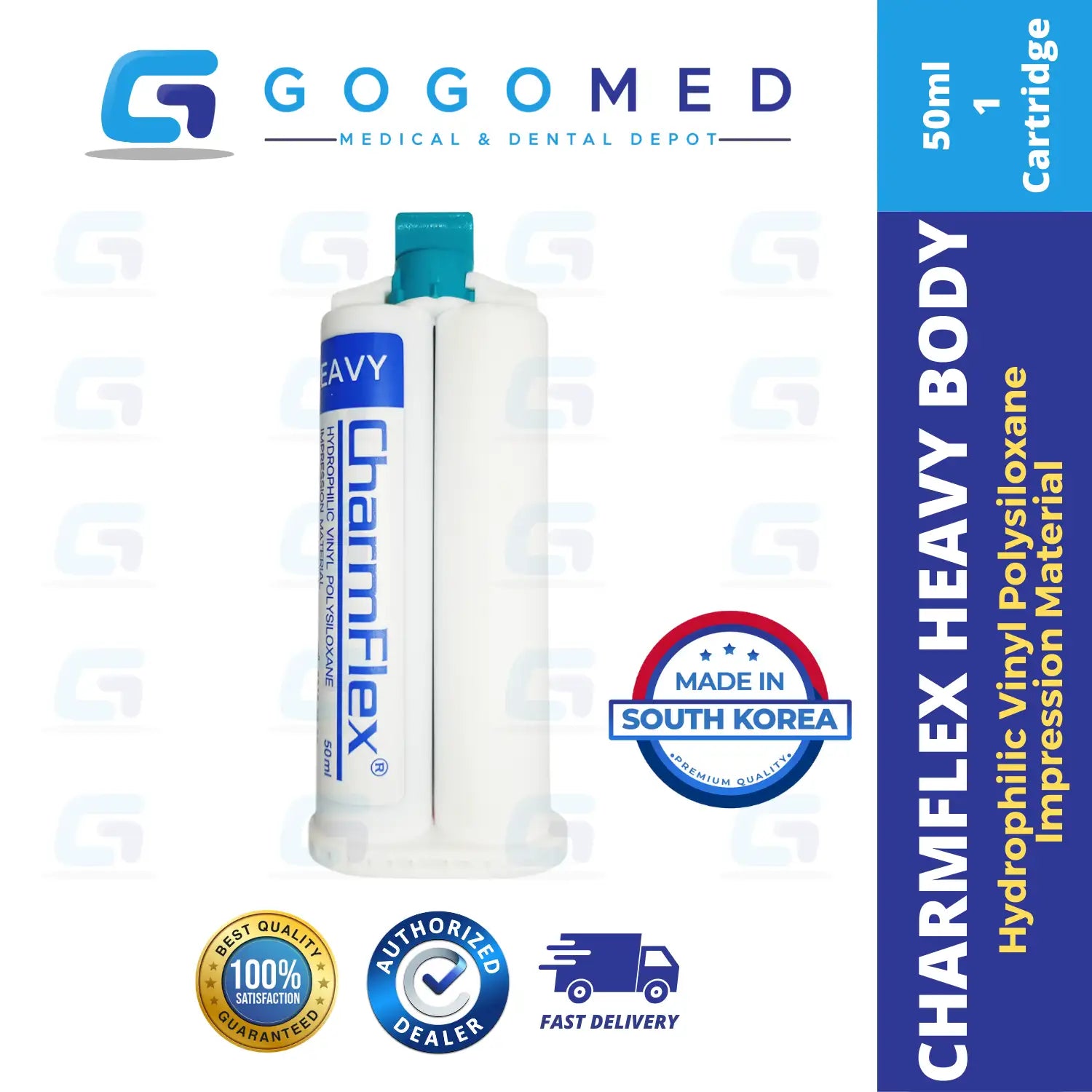 CharmFlex Heavy Body - Dental Impression Material - 50ml per Cartridge