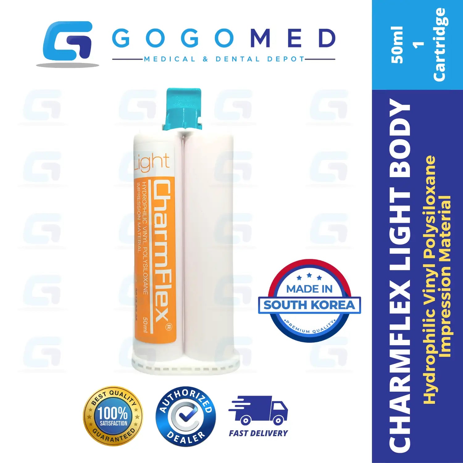 CharmFlex Light Body - Dental Impression Material - 50ml per Cartridge