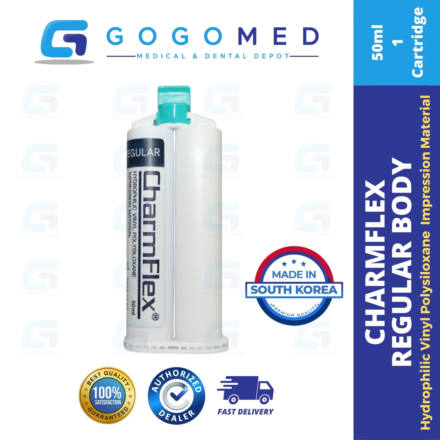 CharmFlex Regular Body - Dental Impression Material - 50ml per Cartridge