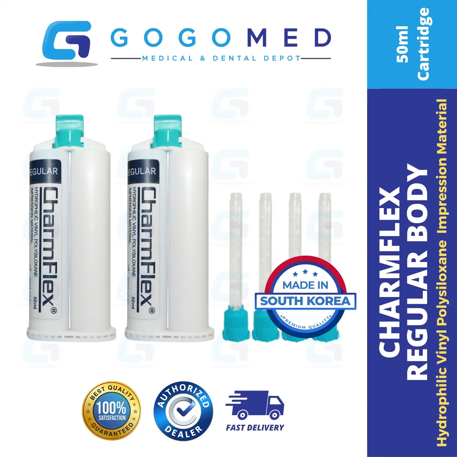 CharmFlex Regular Body - Dental Impression Material - 50ml per Cartridge