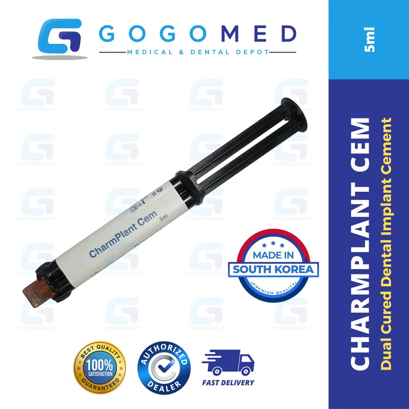 Premier Implant Cement 5 ML Syringe + 8 Tips – For Implant Retained Crowns, Exp 2026+