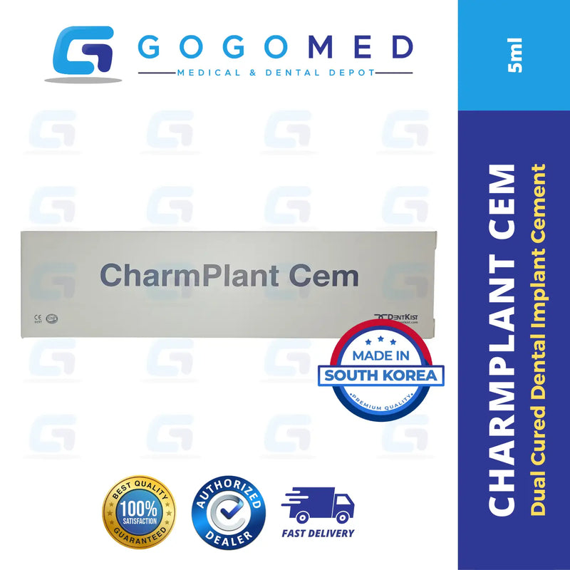 CharmPlant Cem - Dual Cured Dental Implant Cement - 5ml per Tube