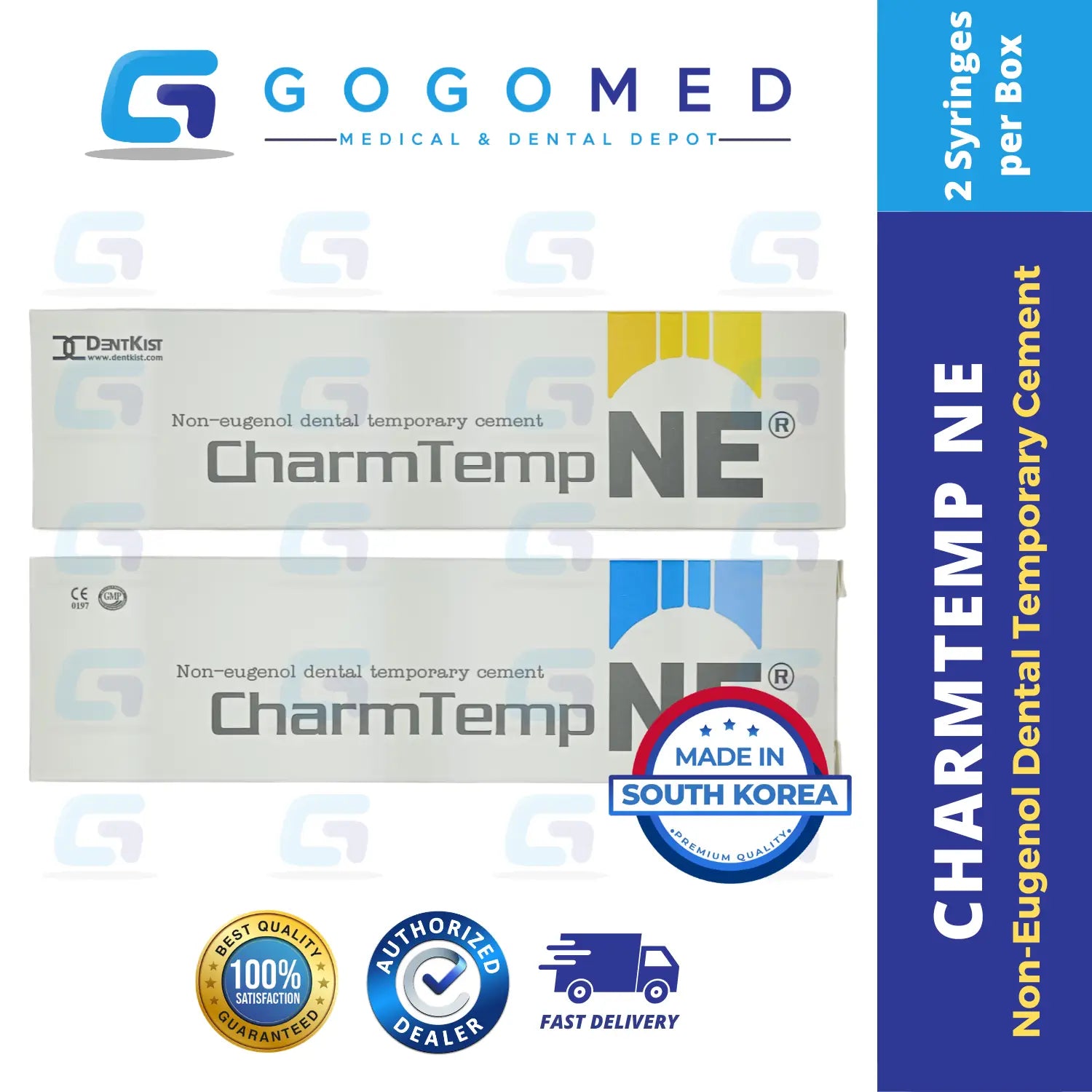 CharmTemp NE - Non-Eugenol Dental Temporary Cement (Syringe/Tube Type)
