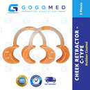 Cheek Retractor - C-Type 2pcs (Rubber Coated)