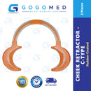 Cheek Retractor - C-Type 2pcs (Rubber Coated)