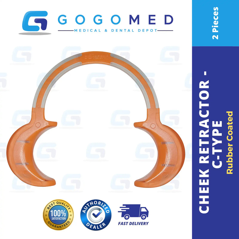 Cheek Retractor - C-Type 2pcs (Rubber Coated)