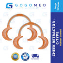 Cheek Retractor - C-Type 2pcs (Rubber Coated)