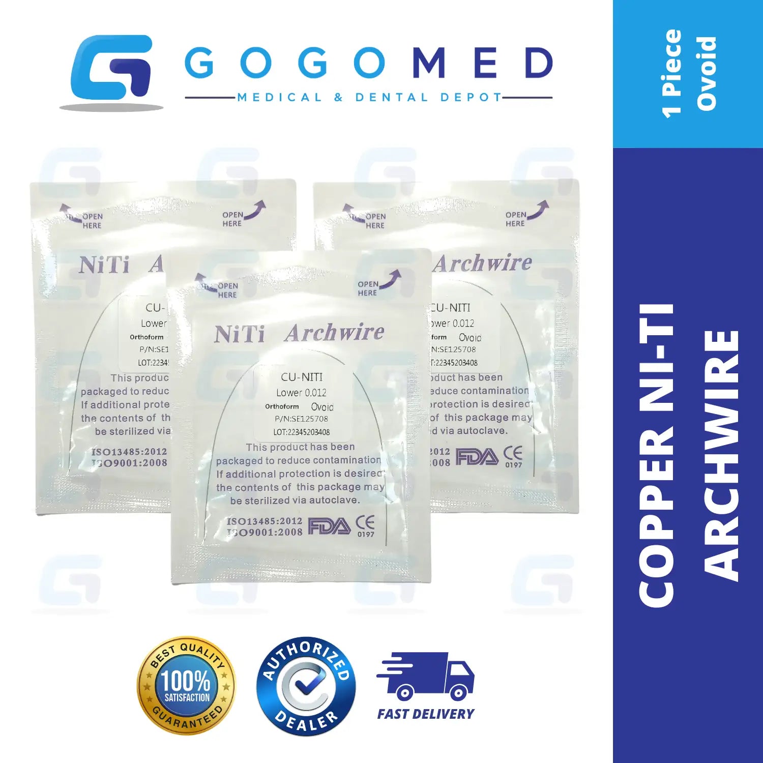 Copper NiTi Archwire Round Ovoid