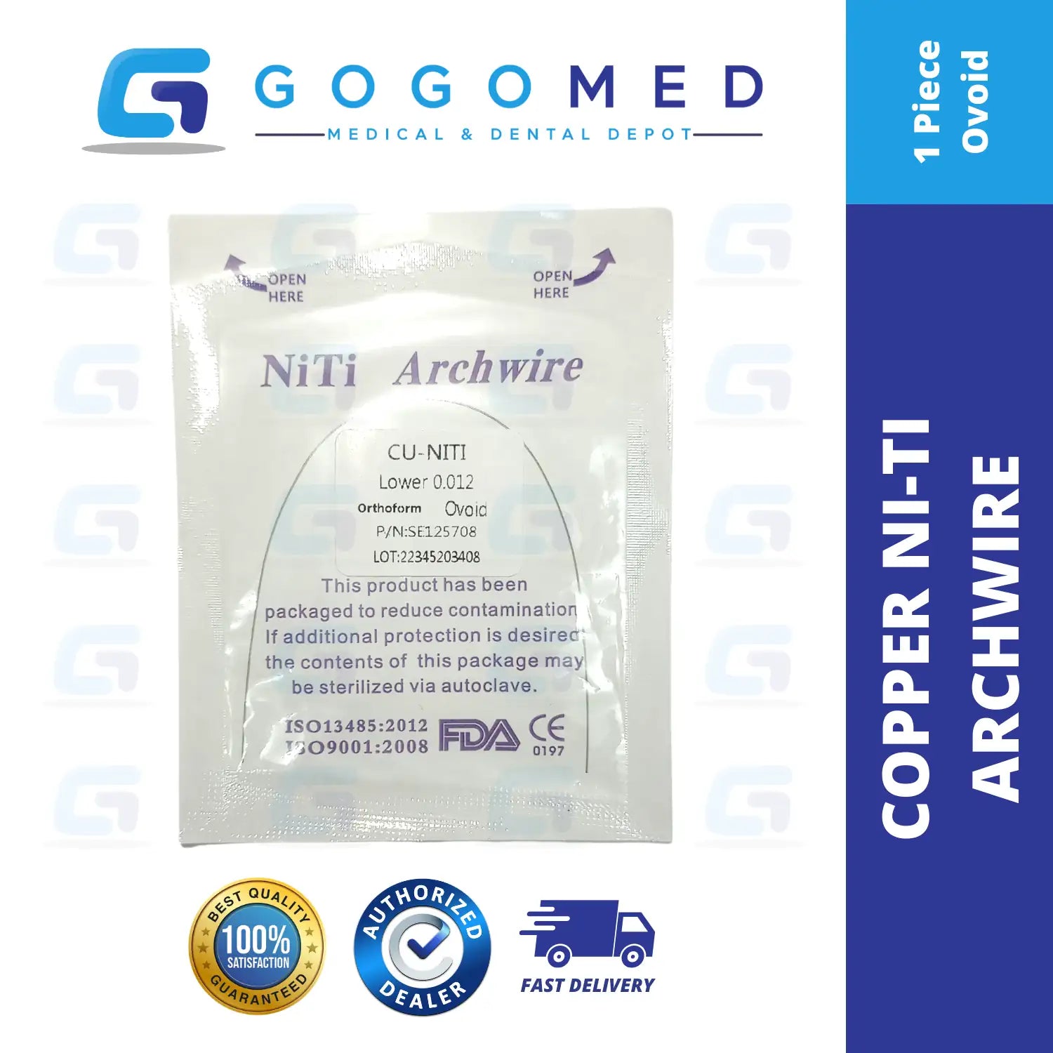 Copper NiTi Archwire Round Ovoid