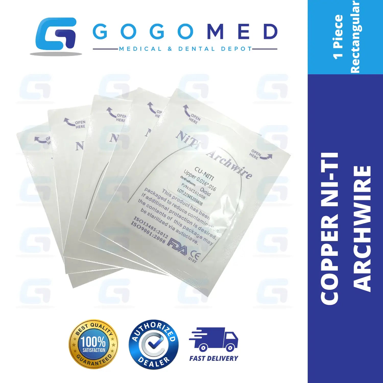 Copper NiTi Archwire Rectangular