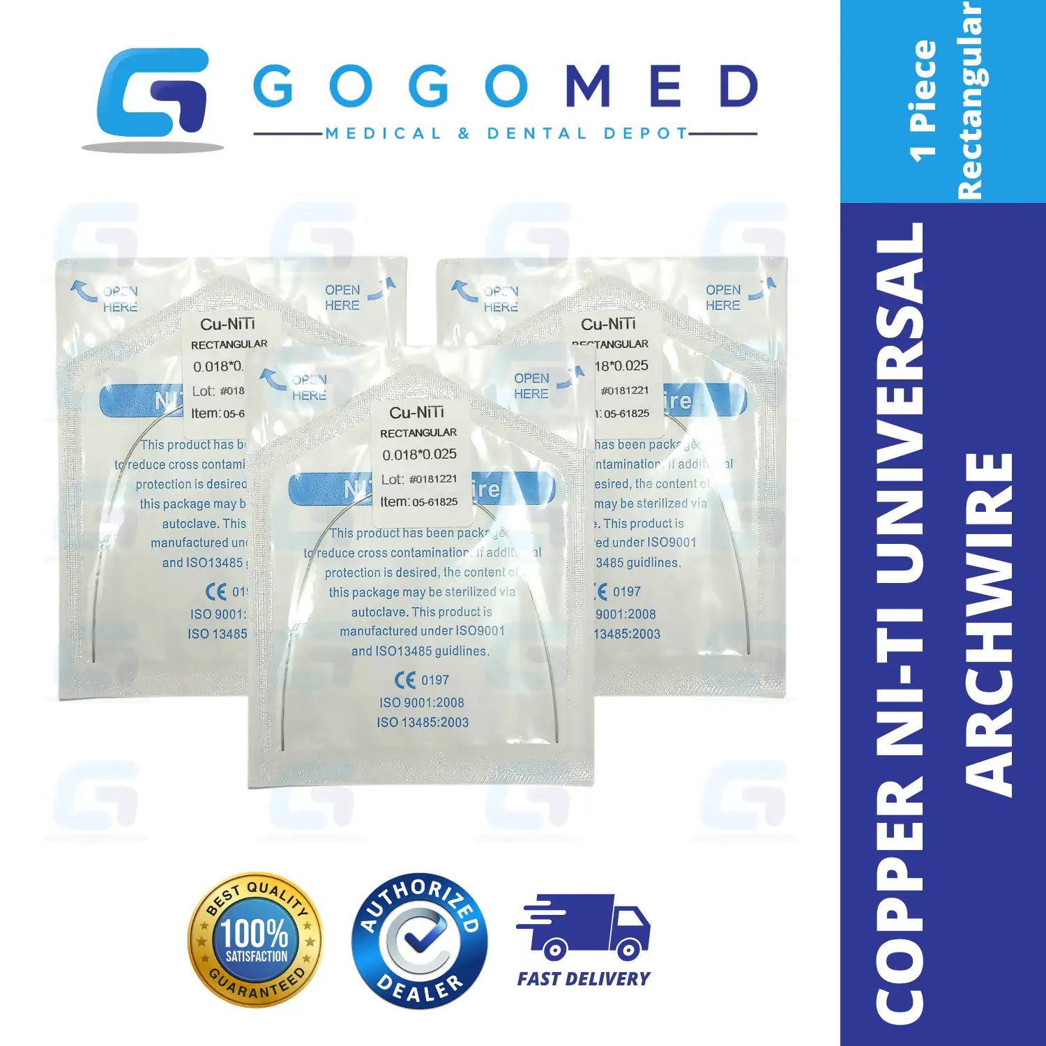 Copper NiTi Wire Rectangular (Universal)