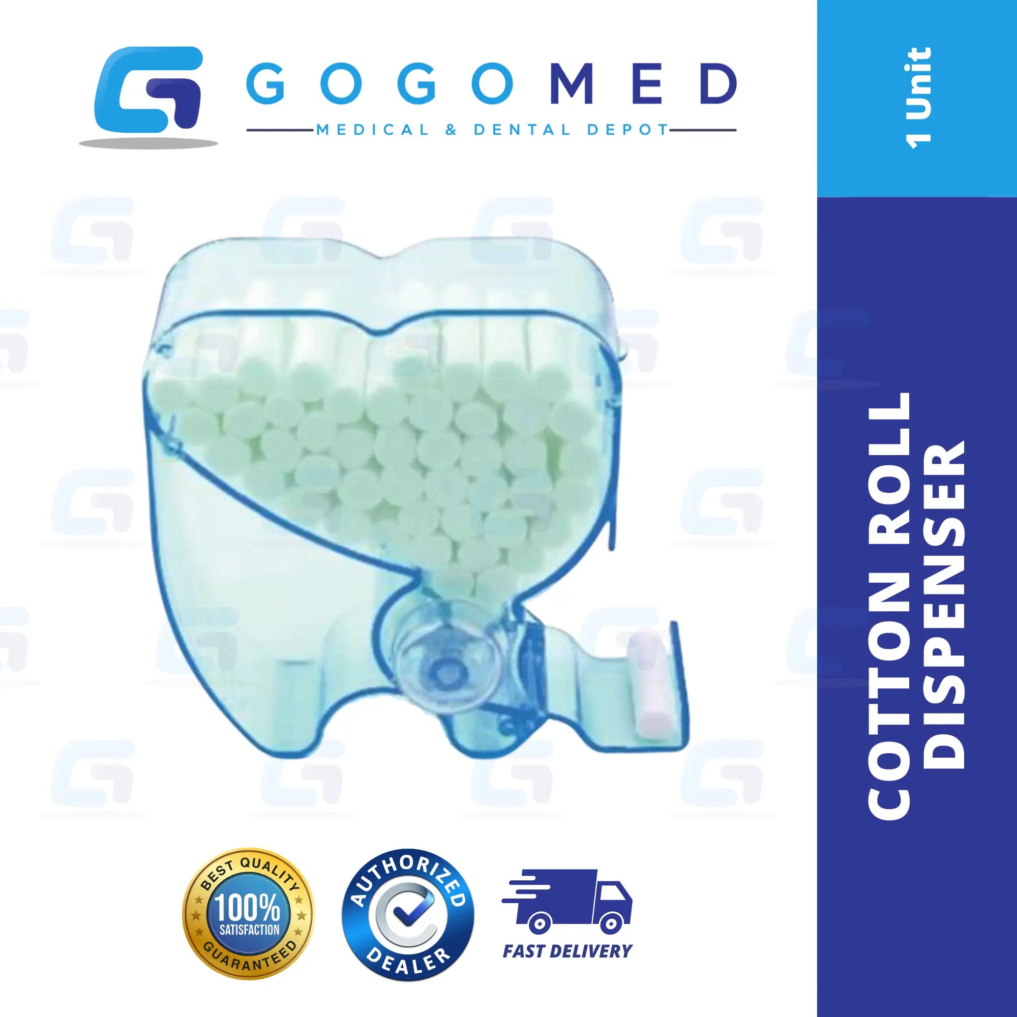 Cotton Rolls Dispenser Tooth Shaped