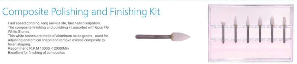 Alundum Points Composite Polishing and Finishing Kit 6pcs