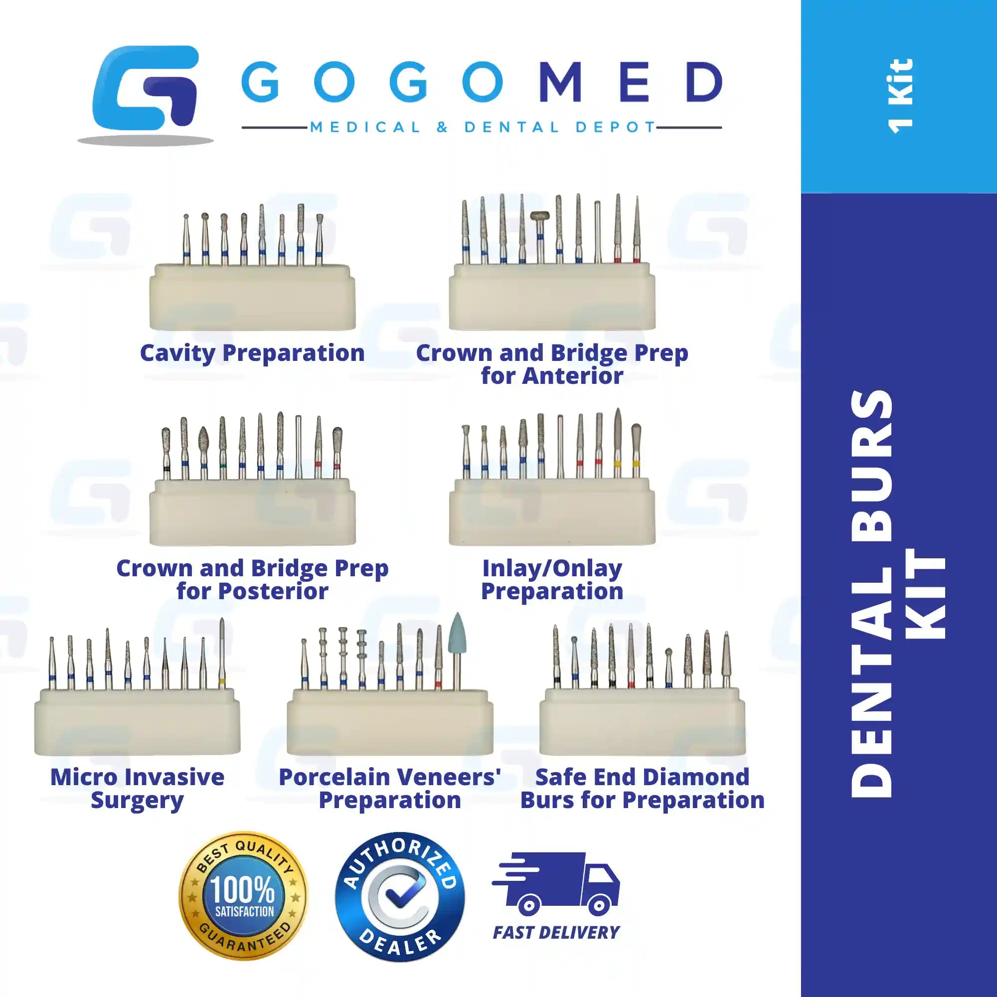 Micro Invasive Surgery Burs - 1 Set