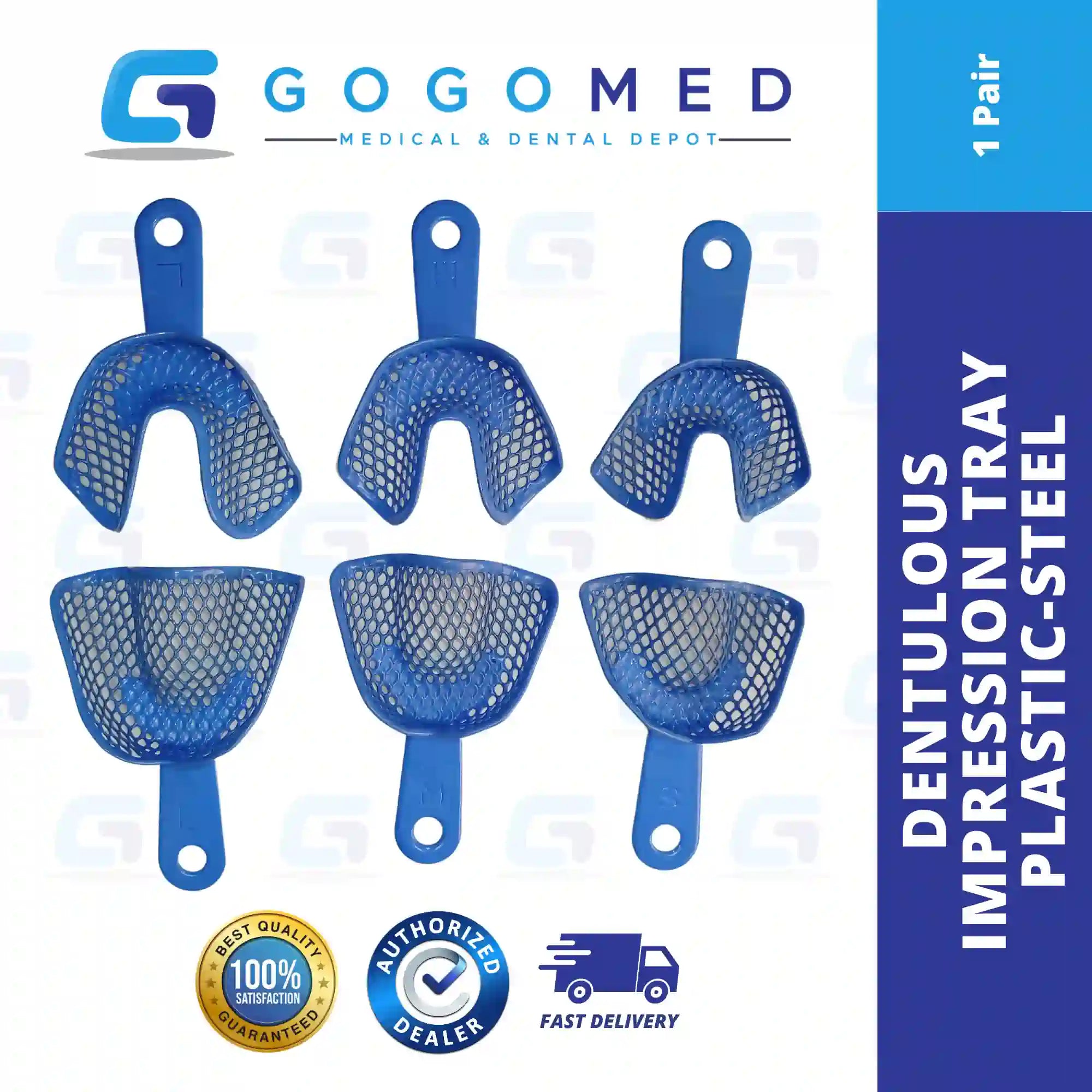 Dentulous Impression Tray Plastic-Steel